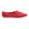 ADIDAS NEO Low Top Trainers Red Leather Girls UK 8